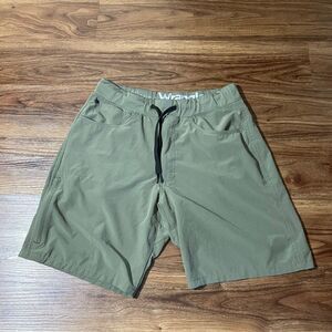 Wrangler Shorts Green All Terrain Gear Hiking Shorts Drawstring Stretch Men's 34